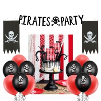 Pack Decoração Festa Pirata - 25 Peças
