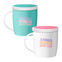 Chávena de 350 ml Amiga somos muy top com filtro de chá - 1 unid.