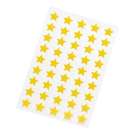 Autocolantes amarelos lisos em forma de estrela 1,8 cm - 45 peças