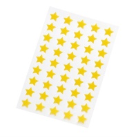 Autocolantes em forma de estrela amarelos lisos 1,8 cm - 45 peças