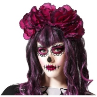 Bandolete de flores cor-de-rosa Catrina