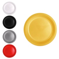 Pratos de plástico coloridos de 26 cm - 10 unidades