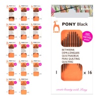 Agulhas curtas para quilting em diferentes espessuras - Pony
