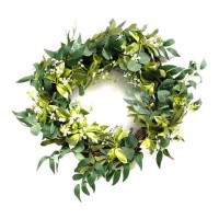 Grinalda decorativa para vela verde de 35 cm.