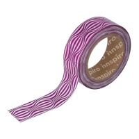 Washi tape ondas metálicas cor-de-rosa - 10 m