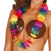 Colar havaiano multicolorido