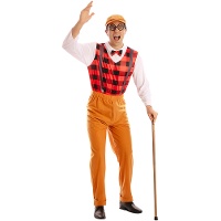 Disfarce de idoso xadrez para homem