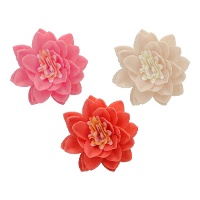 Obleas de flores de Lótus deluxe rosas sortidas de 7 cm - FunCakes - 10 unidades