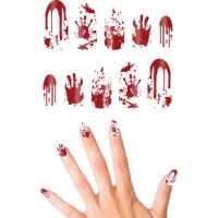 Unhas postiças com sangue