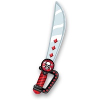 Espada de espuma pirata com caveira de 53 cm