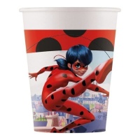 Copos de Ladybug em ação compostáveis de 200 ml - 8 unidades