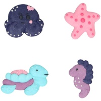 Figuras de açúcar de animais marinhos - 8 unidades