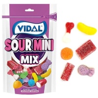 Saco de mini gomas azedas - Sour mini mix - Vidal - 180 gr
