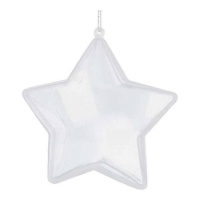 Estrela de plástico recarregável 10,5 cm - 1 unidade