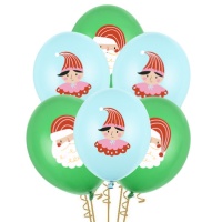 Balões de Natal em látex 30 cm - PartyDeco - 50 pcs.