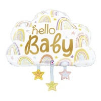 Balão nuvem Hello baby 27 x 25 cm