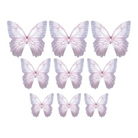 Bolachas borboleta metálicas etéreas - Crystal Candy - 22 unidades
