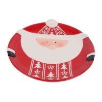 Bandeja de Papai Noel Barrigudo de 21 x 22 x 2,5 cm - 1 unidade