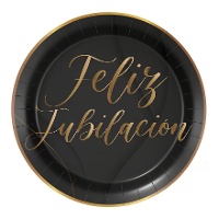 Pratos de feliz aposentadoria de 23 cm - 8 unidades