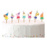 Velas de figuras da Peppa Pig de 2,4 a 5,4 cm - 7 unidades
