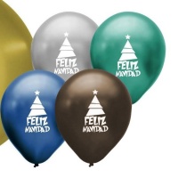 Feliz Natal 30cm Balões de látex coloridos sortidos - Balões Palhaço - 25 pcs.