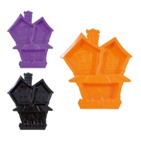 Tabuleiro Casa de Halloween em cores sortidas 32 x 26 cm