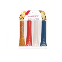 Conjunto de canetas para decoração de Natal com sabor a chocolate 25 gr - Scrapcooking - 4 unidades