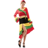 Fato de Rumbero Vermelho para Mulher