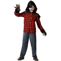Fantasia de lobo com camisa para criança