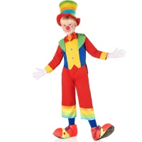 Fato de palhaço micro colorido para criança
