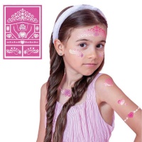 Modelo para maquilhagem de princesa para crianças
