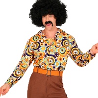 Camisa fantasia anos 70 hippie clássico