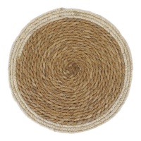 Toalha de mesa 38 cm bicolor natural