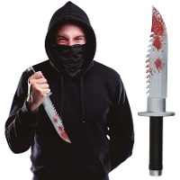 Machete ensanguentado de 33 cm