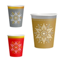 Copos Christmas Star 270 cc - 6 unid.