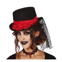 Chapéu de vampiro em feltro preto