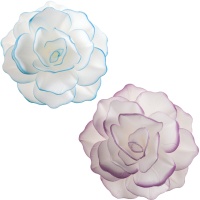 Rosetas gigantes de 12,5 cm com borda - Dekora - 1 unidade