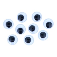 Olhos pretos redondos móveis de 2 cm - Innspiro - 24 peças.