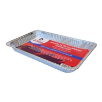 Recipiente retangular descartável de 52,5 x 32,5 x 5,5 cm