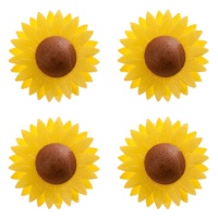 Flores de girassol wafer 4,5 cm - Dekora - 150 unid.