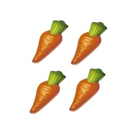 Figuras de cenouras de chocolate branco 2D - Dekora - 90 unidades