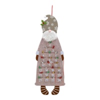 Calendário do Advento do Gnomo de Natal com doces 84 cm