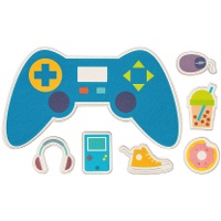 Decoração de açúcar 2D para bolo de Videojogos - 7 peças