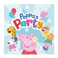 Guardanapos da Peppa Pig de 16,5 x 16,5 cm - 16 unidades