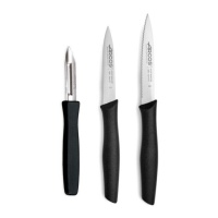 Conjunto de descascador e 2 facas para descascar com lâminas de 8,5 e 10 cm Nova - Arcos