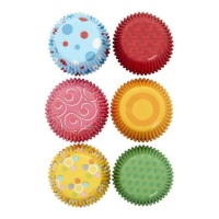 Cápsulas de cupcake de cores e padrões sortidos 5 cm - Wilton - 300 unid.