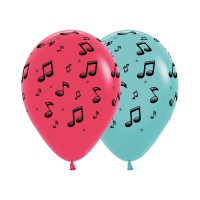 Balões de látex de notas musicais de Tik Tok de 30 cm - 12 unidades