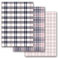 Conjunto de papel cartonagem quadriculado rosa e azul de 32 x 43,5 cm - Artis decor - 3 unidades