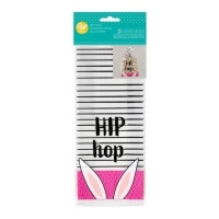 Sacos para doces de Páscoa Hip Hop 10 x 24 x 5 cm - Wilton - 20 unid.