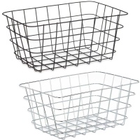 Cesto 30,3 x 22,5 x 14 cm em metal cromado